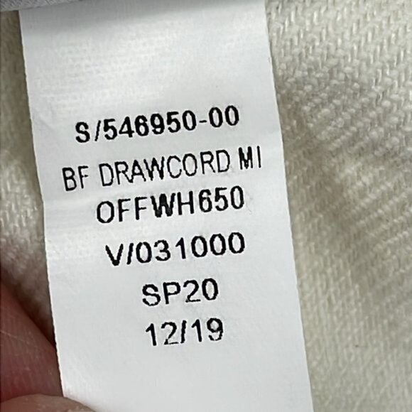 NWT Gap Boyfriend Draw Cord High Rise Distressed Jeans Paperbag Off White Sz 31P - Picture 15 of 15